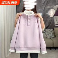 女童冬装卫衣2025洋气儿童时髦加绒加厚刺绣上衣冬季衣服蓝色粉色