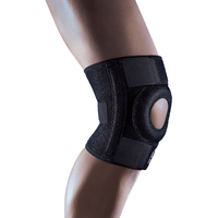 LP733CA运动护膝双弹簧支撑透气型足蓝排球跑步比赛训练款 加大码