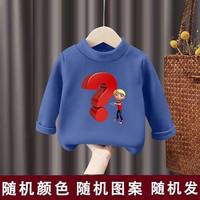 乐贝 儿童德绒自发热保暖上衣春秋新款宝宝卡通洋气长袖时尚发热打底衫