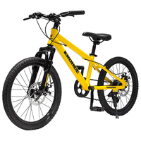 EROADE德国儿童自行车男女孩中大童山地单车6-7-8-9-10-12岁以上青少年 黄色【竞赛升级款】Shimano变速 24寸6速-适合身高145-165cm
