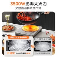 Midea/美的 电磁炉 3500W 猛火爆炒 灰色 灰金 雅金色