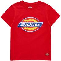 Dickies童装男童女童夏彩色LOGO合身圆领纯棉半袖T恤衫清仓