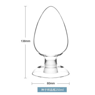 六鑫 种子瓶250ml玻璃锥形瓶化学实验器材科学实验初中生实验室男孩女孩开学季必备用品