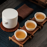 日禾盛唐户外便捷式旅行茶具套装潮汕功夫茶具露营聚餐便装茶具迷你快客杯 PP材质 1茶壶+3茶杯-送1普洱茶包