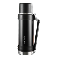 富光 保温壶杯大容量不锈钢男女车载便携户外旅行壶大号水壶瓶 黑色2000ml
