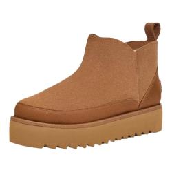 UGG 秋季女士时尚舒适纯色厚底圆头保暖休闲短靴雪地靴1166753