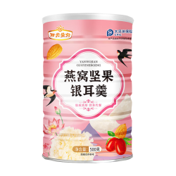 麦趣丰 藕粉羹 坚果水果速溶藕粉即食营养代餐坚果 燕窝坚果银耳羹500克/罐