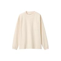 無印良品 MUJI 無印良品 MUJI 男式 粗棉线 天竺织 口袋长袖T恤 卫衣套头 原色 2S XXL