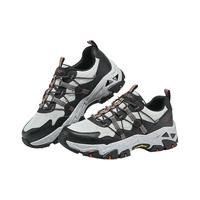 斯凯奇（Skechers）2024男女复古老爹鞋户外徒步运动鞋237421 黑色/橘色/BKOR 45.5
