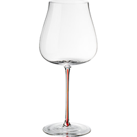 Luxury Flowers轻奢勃艮第红酒杯彩杆杯彩色杯大容量水晶玻璃高脚杯大肚葡萄酒杯 【740ml透明底红芯勃艮第杯】 无规格