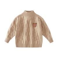 男童毛衣冬款加厚红色衣服男孩保暖上衣新年打底衫宝宝冬季针织衫