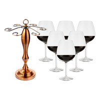 肖特圣维莎(SCHOTT ZWIESEL) 德国 无铅水晶红酒杯高脚杯 葡萄酒杯 鸿图套装醒酒器 勃艮第杯(整盒不包杯架) 783ml 6只