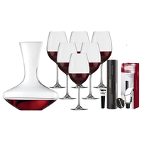 肖特圣维莎(SCHOTT ZWIESEL) 德国 无铅水晶红酒杯高脚杯 葡萄酒杯 鸿图套装醒酒器 肖特醒酒器1+通用杯 506ml 6只