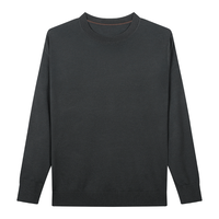 才子 TRIES男士打底衫线衣秋冬毛衣纯色羊毛保暖蚕丝亲柔圆领百搭针织衫上衣