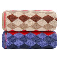 金号毛巾纯棉 2条装 柔软吸水成人加厚加大男女纯棉洗脸毛巾 轻奢红+棕 2条