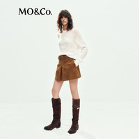 MO&Co.针织衫2025冬含安哥拉山羊毛绣花轻暖微透落肩罩衫MBE4SWT007 米白色 M /165