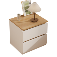 普拉塔 生态板床头柜简约床边收纳柜书架置物架一体柜 CT007145G01