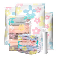 收纳博士 20点：收纳博士 真空压缩袋太阳花款11件套 3超大2特大 3大2中1手泵