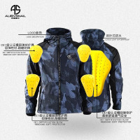 外星蜗牛 如影冬季摩托车骑行服防水防摔CE护具机车服休闲骑行装备加绒 如影迷彩蓝（带护具） m