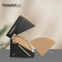 MONDINO咖啡过滤纸V60滴漏式滤纸手冲咖啡粉滤纸 V60本色 102滤纸 40张