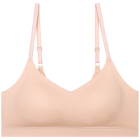 爱慕(Aimer)内衣女文胸舒适无钢圈高弹抗菌薄杯背心式文胸罩多色可选AM176142 细肩带-裸肤色 170
