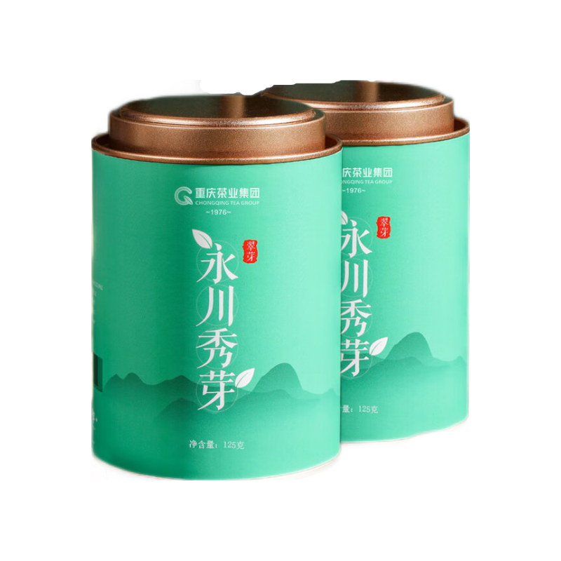 香叙茶叶永川秀芽2023新茶特级明前绿茶重庆特产高山云雾茶250g 2罐装