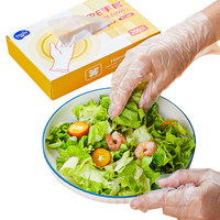 优奥 一次性手套200只TPE食品材质加厚洗碗家用防护厨房做饭