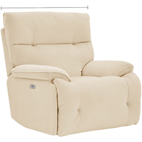  顾家家居 KUKA  90.DK.A081 懒人沙发 轻云白 绒布手动款