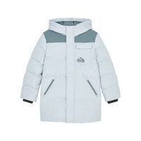 斯凯奇 男童中款羽绒外套冬季简约舒适立领保暖户外羽绒服