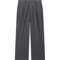 GXG男装 双色宽松阔腿西装裤男休闲裤通勤日常长裤 2024秋季 灰色 190/XXXL