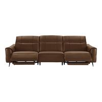  顾家家居 KUKA  90.DK.6236 意式电动功能沙发 三人位双电动 棕茶色