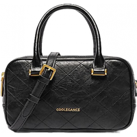 百丽包包女2024冬休闲小香风单肩斜挎手提波士顿包X7142DX4 黑色 F