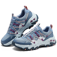 斯凯奇(Skechers)2024年夏季女鞋一脚蹬徒步运动鞋180129 暗灰蓝色/粉色/SLTP 37