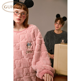 果壳（Gukoo）睡衣女秋冬季卡通印花舒适可爱保暖女士家居服套装可外穿D 米奇男套装 XL