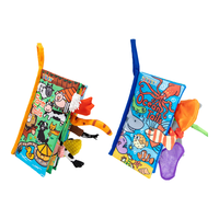 jollybaby尾巴布书婴幼儿可啃咬撕不烂3-6-8个月早教益智玩具书新生儿礼盒 【农场+海洋布书】店长5