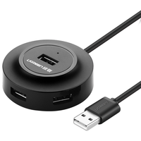 UGREEN 绿联 CR106 USB2.0集线器 一分四 1m 深邃黑