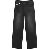 GXG男装 深灰直筒水洗牛仔裤百搭长裤 24年秋G24X053025 深灰色 170/M