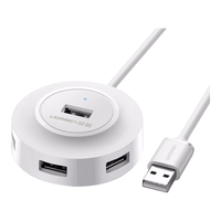 UGREEN 绿联 CR106 USB2.0集线器 一分四 0.5m 深邃黑