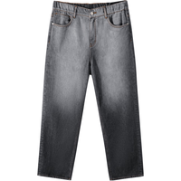 GXG男装 双色渐变牛仔裤宽松阔腿长裤 24年秋G24X053041 黑色 185/XXL