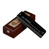 SUZUKI日本铃木琴HA20布鲁斯十孔口琴经典黑成人演奏通用 10孔  HA20