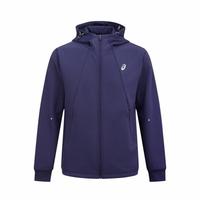 限尺码：亚瑟士 男蓝紫色连帽夹克运动外套 XL