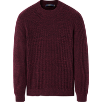 HLA 海澜之家 男士圆领毛衣 HNZAD4R283A/U4C 暗红 XXXL