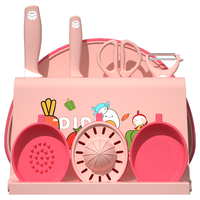 Didinika 迪迪尼卡 宝宝辅食菜板套装 菜板九件套 樱花粉