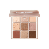 Pink Bear高光腮红修容一体九色眼影 01橘子月球8g 