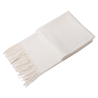 pierre cardin 皮尔·卡丹 女士山羊绒披肩 D21TM5125 米白 200*70cm