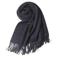 pierre cardin 皮尔·卡丹 女士山羊绒披肩 D21TM5125 深灰 200*70cm