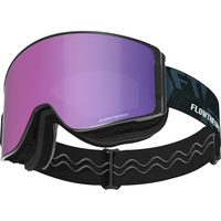 Flow Theory 滑雪镜双层防雾磁吸镀膜抗UV滑雪眼镜护目镜滑雪装备 黑框紫红片