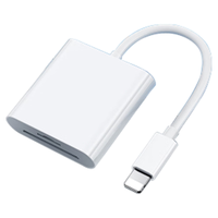  LinkStone/连拓 二合一传输转化 苹果手机读卡器 SD卡 TF内存卡 Lightning插卡 OTG转接头