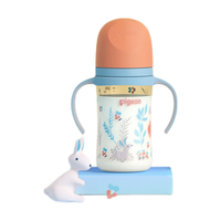 Pigeon 贝亲 启衔奶嘴 自然实感彩绘PPSU奶瓶 240ml 3-6月