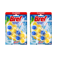 Bref 妙力 汉高进口洁厕球柠檬4挂厕所除臭神器洁厕灵卫生间马桶清洁